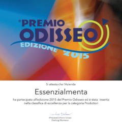 …”Essenzialmenta” finalista al premio ODISSEO!